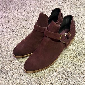 BP Genuine Leather Burgandy Booties Sz 7.5